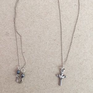 Silver cross necklace